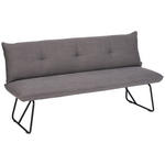 SITZBANK 180/90/70 cm  in Dunkelgrau  - Dunkelgrau/Schwarz, Design, Textil/Metall (180/90/70cm) - Dieter Knoll