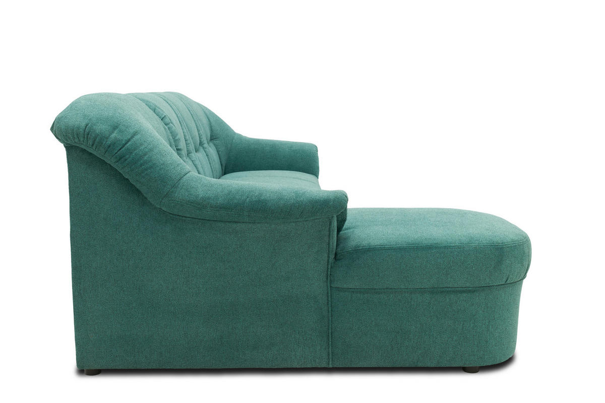 ECKSOFA Petrol Mikrofaser  - Petrol/Schwarz, KONVENTIONELL, Kunststoff/Textil (146/232cm) - MID.YOU