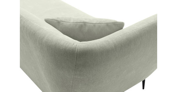 RÉCAMIERE Salbeigrün Chenille Zierkissen, Rücken echt  - Salbeigrün/Schwarz, KONVENTIONELL, Textil/Metall (224/70/97cm) - Hom`in