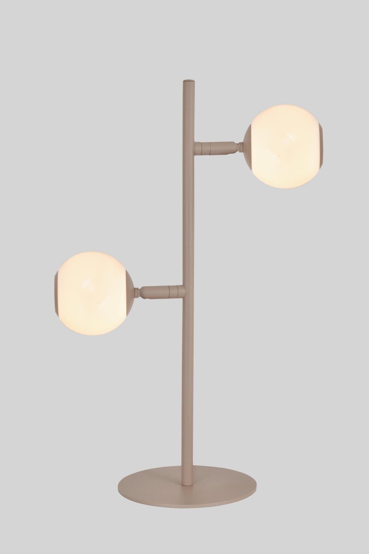 LED-TISCHLEUCHTE Luberon 32,5/49,5/19 cm  - Sandfarben/Schwarzchrom, Design, Glas/Kunststoff (32,5/49,5/19cm)