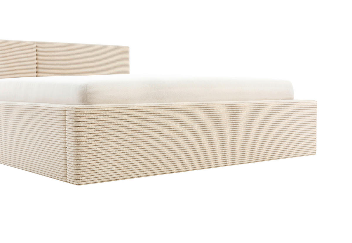 POLSTERBETT 140/200 cm  in Beige  - Beige, Basics, Holz/Textil (140/200cm) - Xora