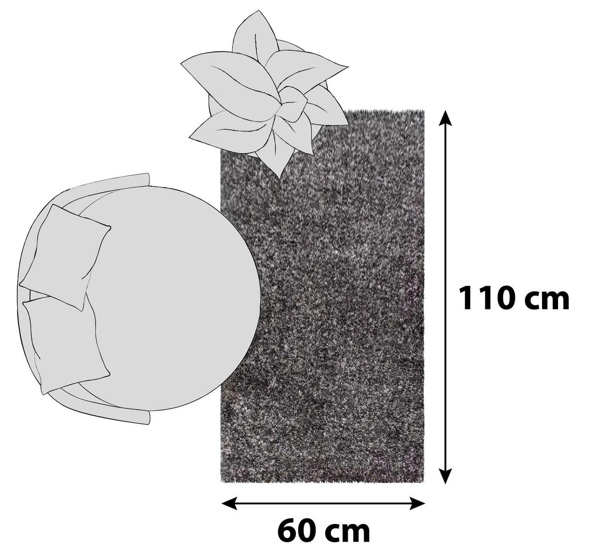 HOCHFLORTEPPICH 60/110 cm Enjoy Taupe  - Taupe, KONVENTIONELL, Textil (60/110cm)