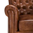 SESSEL in Echtleder Braun  - Braun, LIFESTYLE, Leder/Holz (84/88/83cm) - Landscape