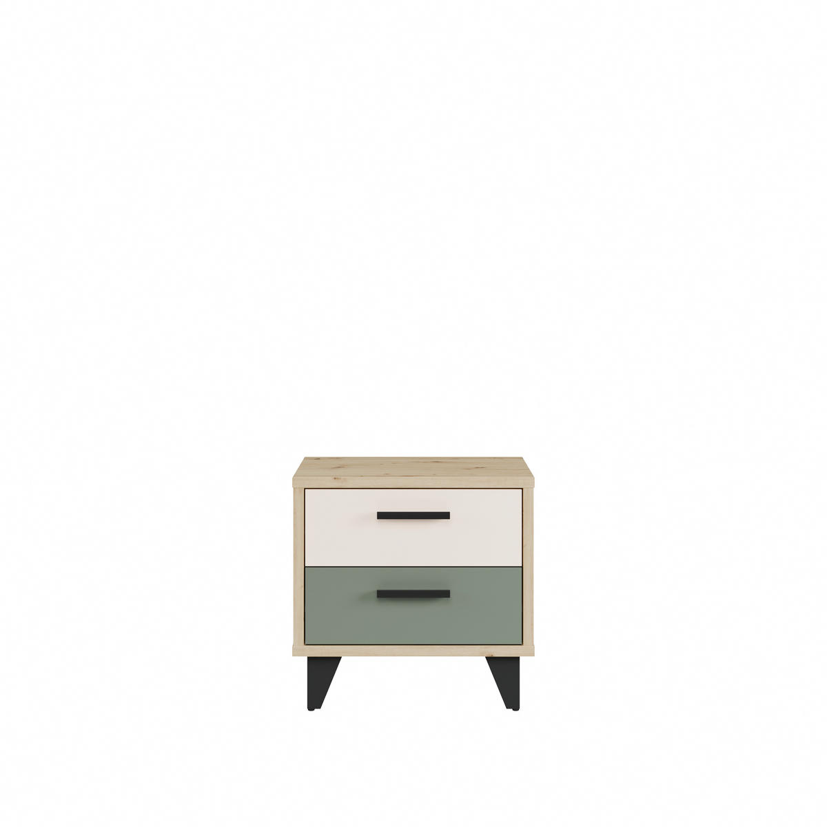 NACHTTISCH 49,8/48,4/41,5 cm  Sandfarben, Salbeigrün, Eiche Artisan  - Sandfarben/Salbeigrün, Design, Holzwerkstoff/Kunststoff (49,8/48,4/41,5cm) - Carryhome
