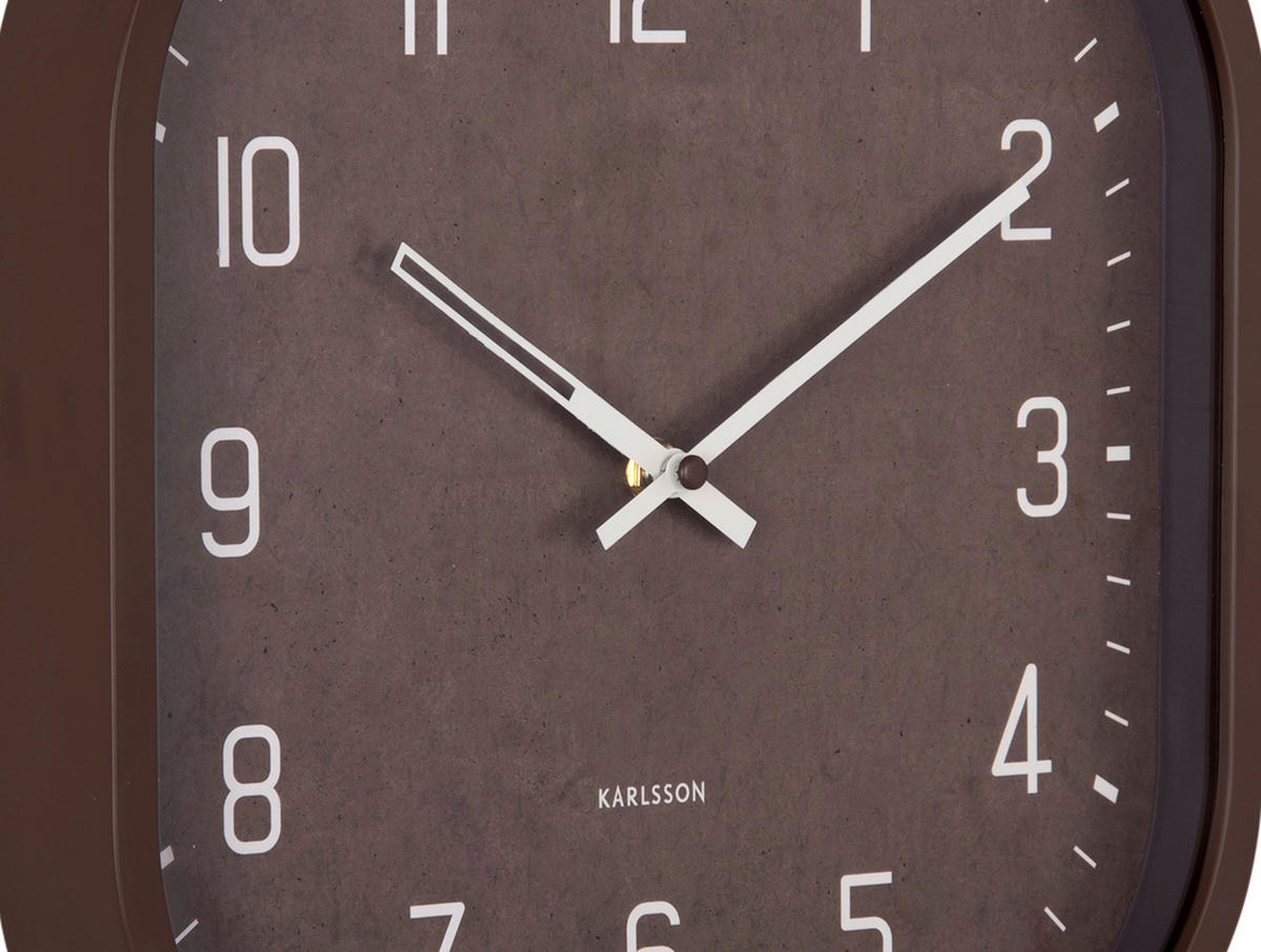 WANDUHR Elemental Braun  - Braun, Basics, Kunststoff (30/30/4cm) - Karlsson