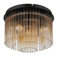 DECKENLEUCHTE  32/23 cm    - Klar/Chromfarben, LIFESTYLE, Glas/Metall (32/23cm) - Globo