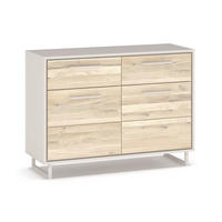 KOMODA, dub, kašmírová, dub bianco, 108/79/40 cm - kašmírová/dub bianco, Design, kov/dřevo (108/79/40cm) - Livetastic