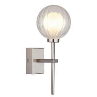 BADEZIMMER-WANDLEUCHTE - Klar, Konventionell, Glas/Metall (10/14,1cm) - Globo