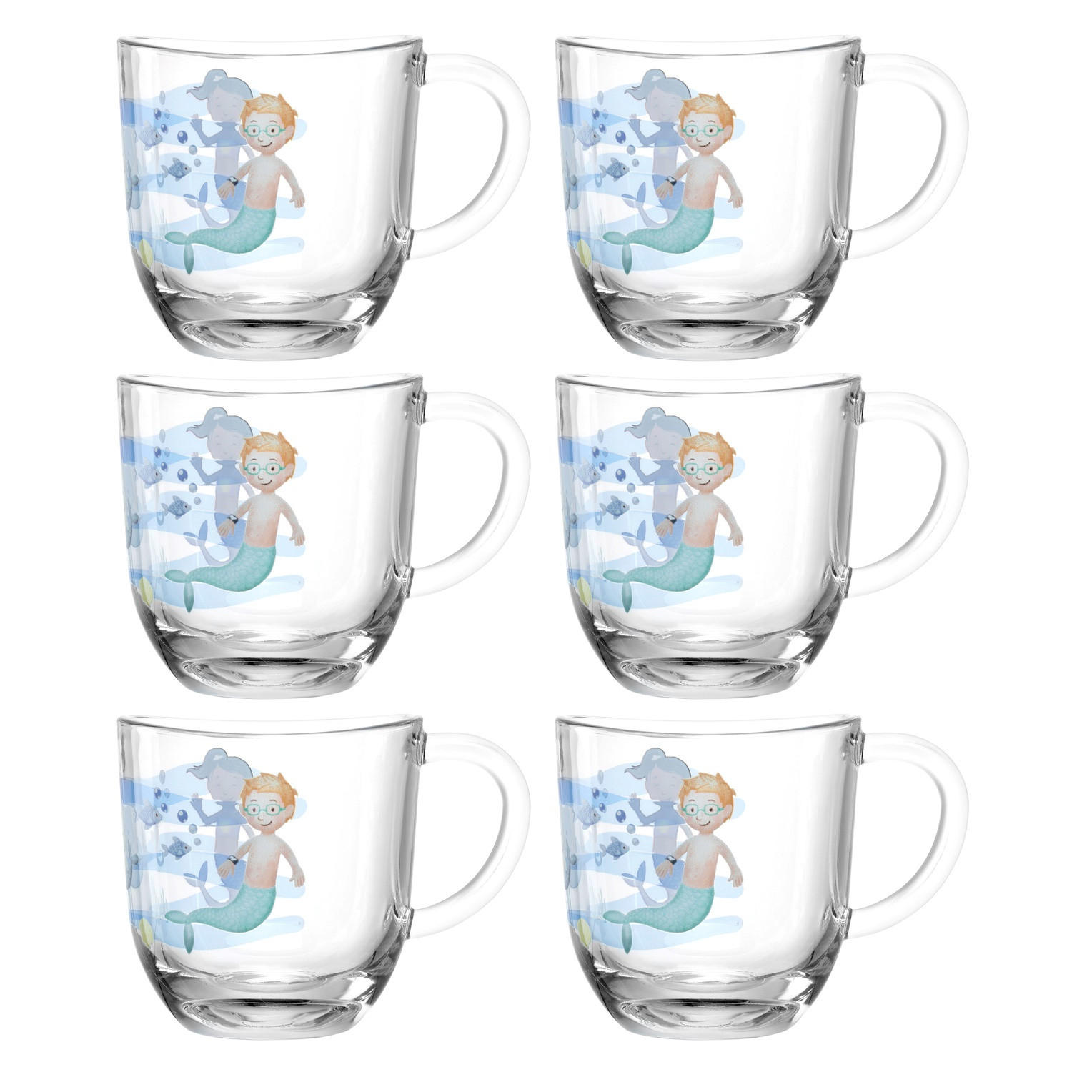 TASSENSET Bambini Aventura 6-teilig  - Trend, Glas (11,5/8,8/8,4cm) - Leonardo