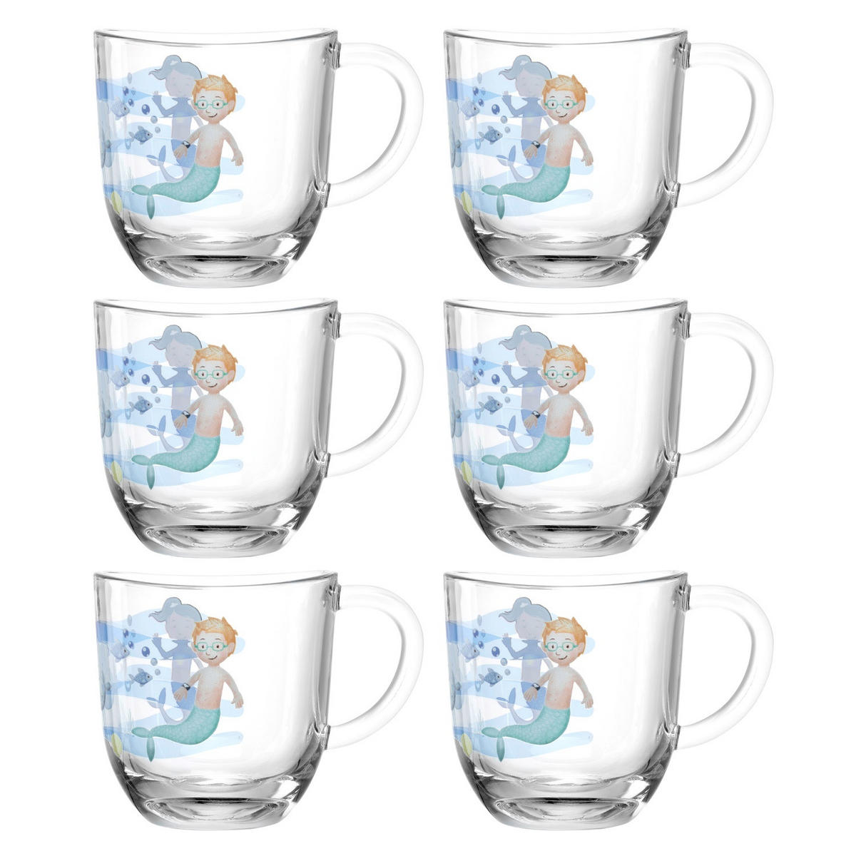 TASSENSET Bambini Aventura 6-teilig  - Trend, Glas (11,5/8,8/8,4cm) - Leonardo