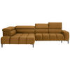 ECKSOFA Currygelb Webstoff  - Currygelb/Schwarz, Design, Textil/Metall (216/300cm) - Welnova