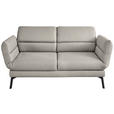 2-SITZER-SOFA Flachgewebe Beige  - Beige/Schwarz, Design, Textil/Metall (178-226/83-113/96-177cm) - Dieter Knoll