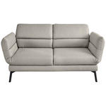 2-SITZER-SOFA Flachgewebe Beige  - Beige/Schwarz, Design, Textil/Metall (178-226/83-113/96-177cm) - Dieter Knoll