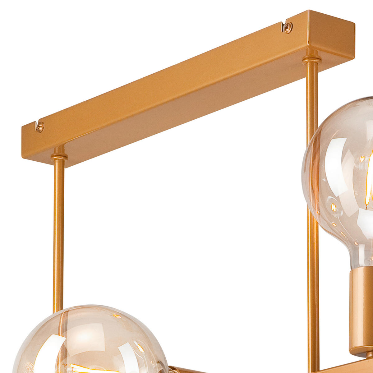 DECKENLEUCHTE    90/39/73 cm  - Goldfarben, Basics, Glas/Metall (90/39/73cm)