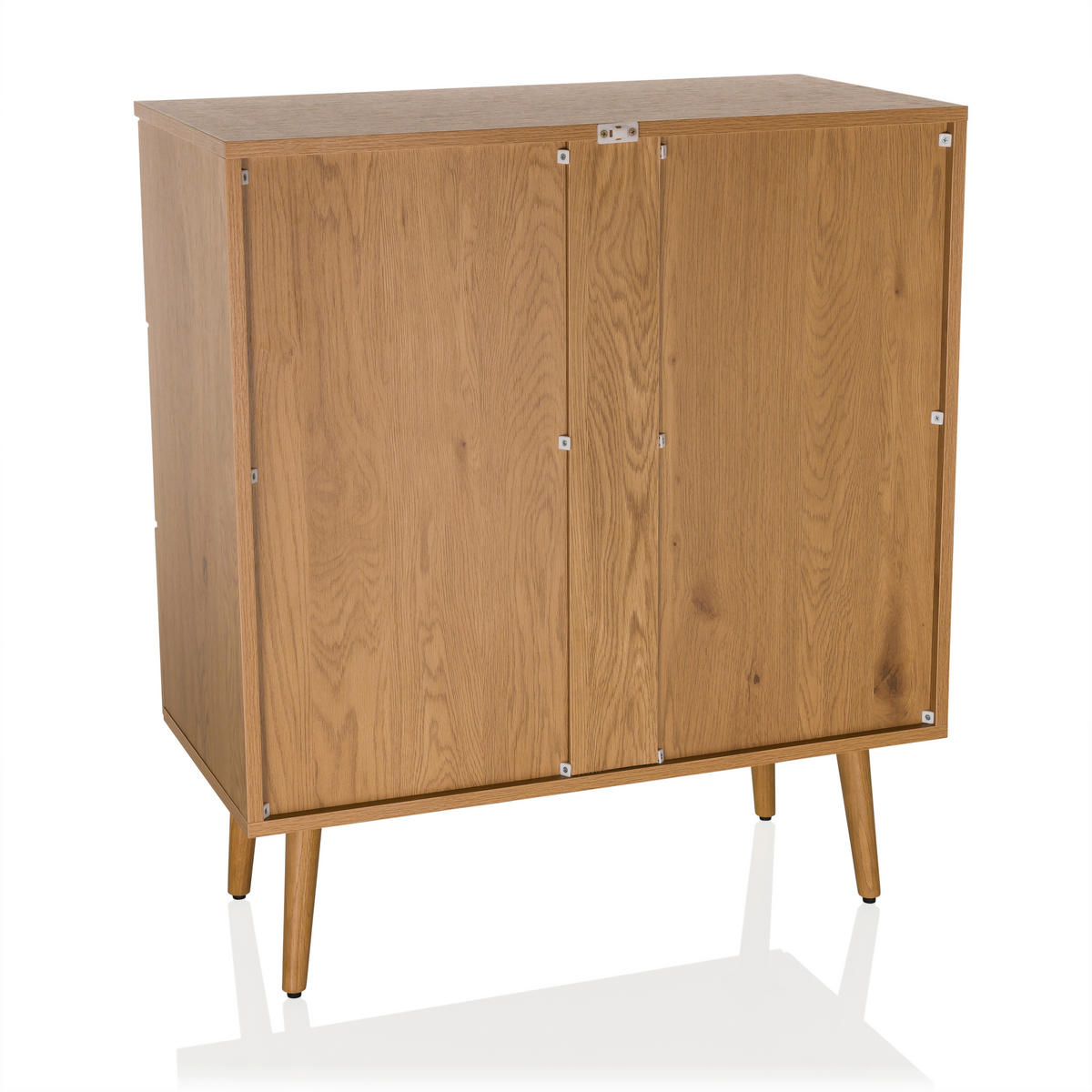BYRÅ 80/90/40 cm  - svart/ekfärgad, Modern, trämaterial (80/90/40cm) - MID.YOU
