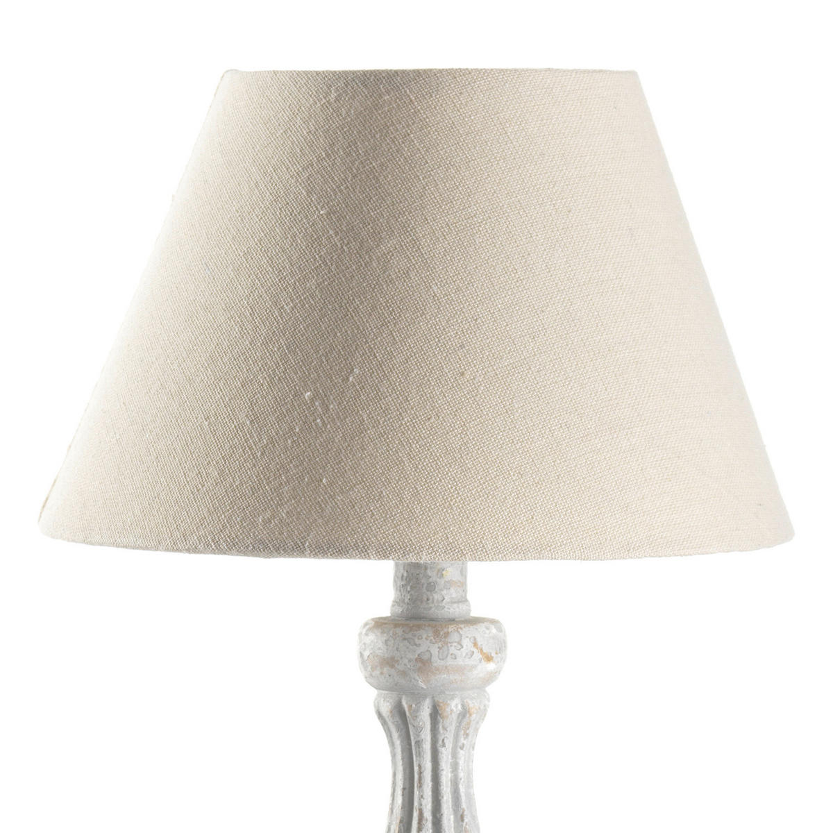 TISCHLEUCHTE 20/35 cm   - Weiß Hochglanz/Weiß, KONVENTIONELL, Holz/Kunststoff (20/35cm)