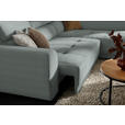 ECKSOFA in Chenille Silberfarben  284/205 cm  - Silberfarben/Schwarz, Design, Kunststoff/Textil (284/205cm) - Xora