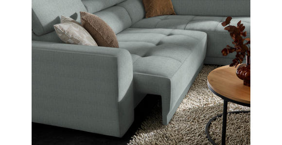 ECKSOFA in Chenille Silberfarben 284/205 cm - Silberfarben/Schwarz, Design, Kunststoff/Textil (284/205cm) - Xora