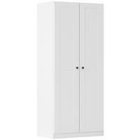 DREHTÜRENSCHRANK 91/210/54 cm,  in Weiß, 2-türig  - Schwarz/Weiß, KONVENTIONELL, Holzwerkstoff/Kunststoff (91/210/54cm) - home24