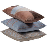 ZIERKISSENSET  45/45 cm   - Blau/Naturfarben, Basics, Textil (45/45cm) - Livetastic