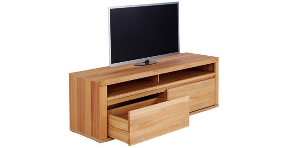 TV-ELEMENT 165/57/51 cm - Silberfarben/Buchefarben, KONVENTIONELL, Holz (165/57/51cm) - Voleo