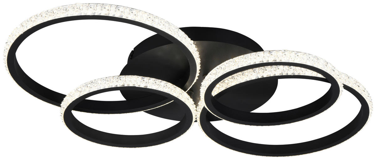 LED-TAKLAMPA Cires 65,5/8,5 cm  - klar/svart, Design, metall/plast (65,5/8,5cm)