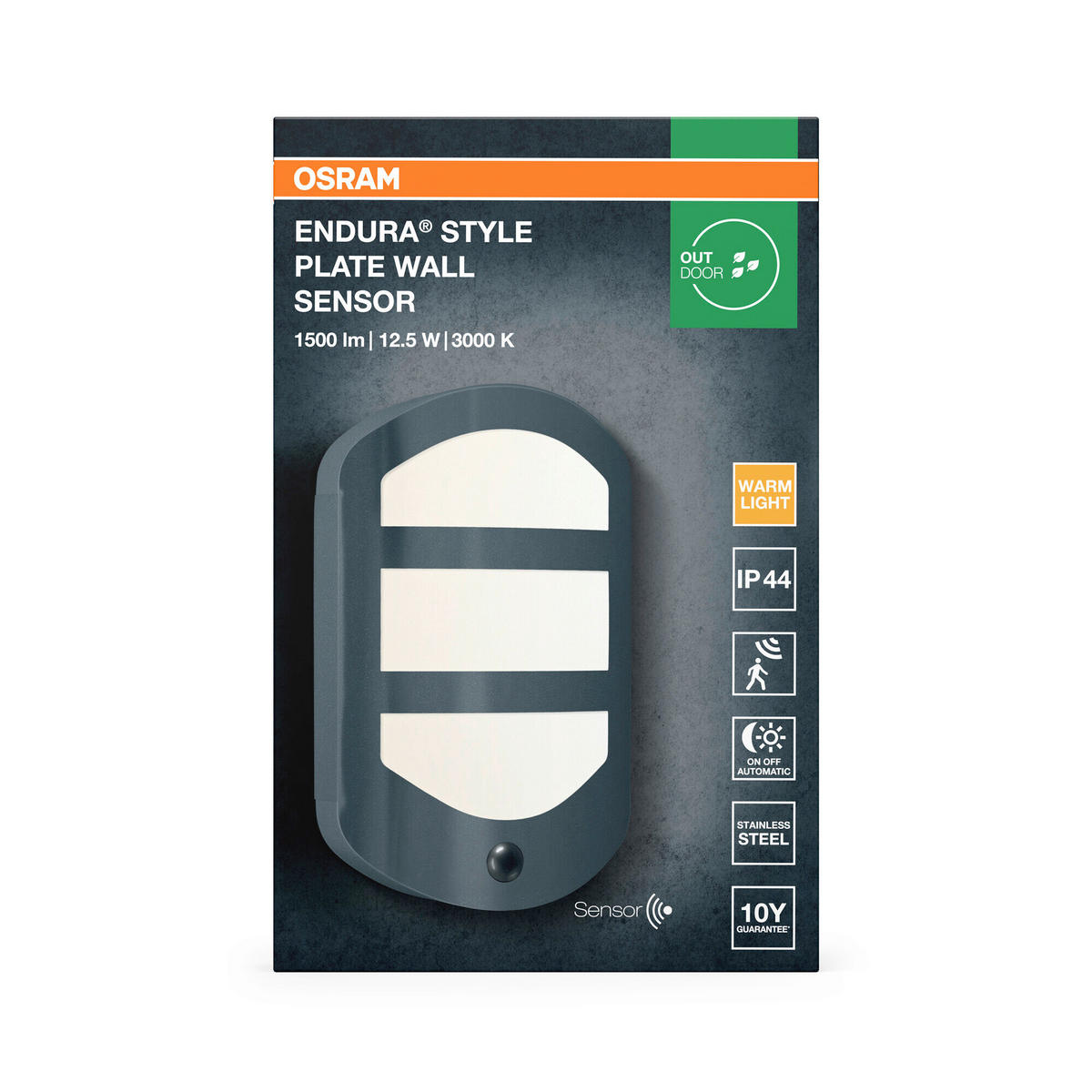 LED-AUßENLEUCHTE 6/18/28,3 cm   - Dunkelgrau, Basics, Kunststoff/Metall (6/18/28,3cm) - Osram