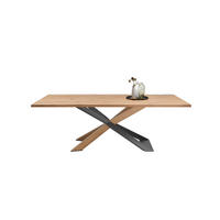 ESSTISCH in Holz, Metall 190/95/76 cm  - Eichefarben/Anthrazit, Natur, Holz/Metall (190/95/76cm) - Valnatura