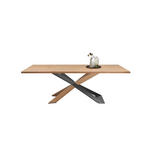 ESSTISCH in Holz, Metall 190/95/76 cm  - Eichefarben/Anthrazit, Natur, Holz/Metall (190/95/76cm) - Valnatura