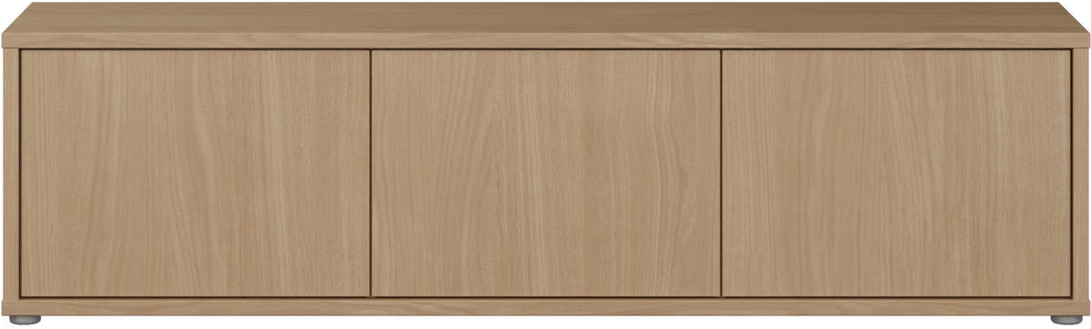 LOWBOARD  in 154,2/42,5/34,9 cm  - Eichefarben/Grau, MODERN, Holzwerkstoff/Metall (154,2/42,5/34,9cm) - Carryhome