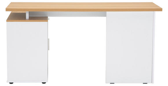 ECKSCHREIBTISCH 150/119/75 cm  in Weiß, Eiche Bianco  - Eiche Bianco/Silberfarben, Design, Holzwerkstoff/Kunststoff (150/119/75cm) - Xora