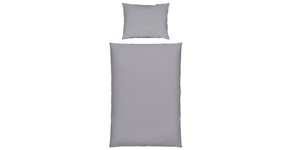 Bettwäsche Milena 140/200cm Silber - Silberfarben, KONVENTIONELL, Textil - Luca Bessoni
