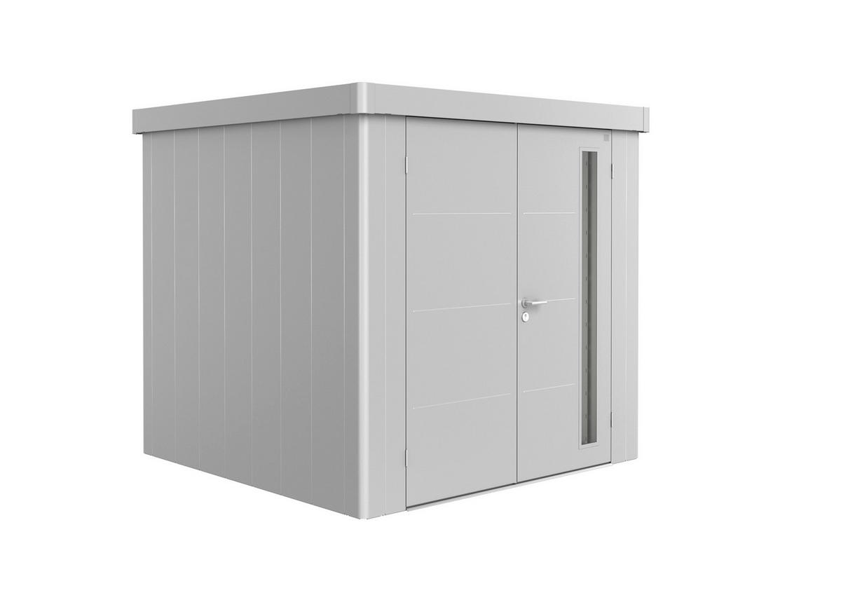GERÄTEHAUS 236/222/236 cm  - Silberfarben, Design, Metall (236/222/236cm) - Biohort