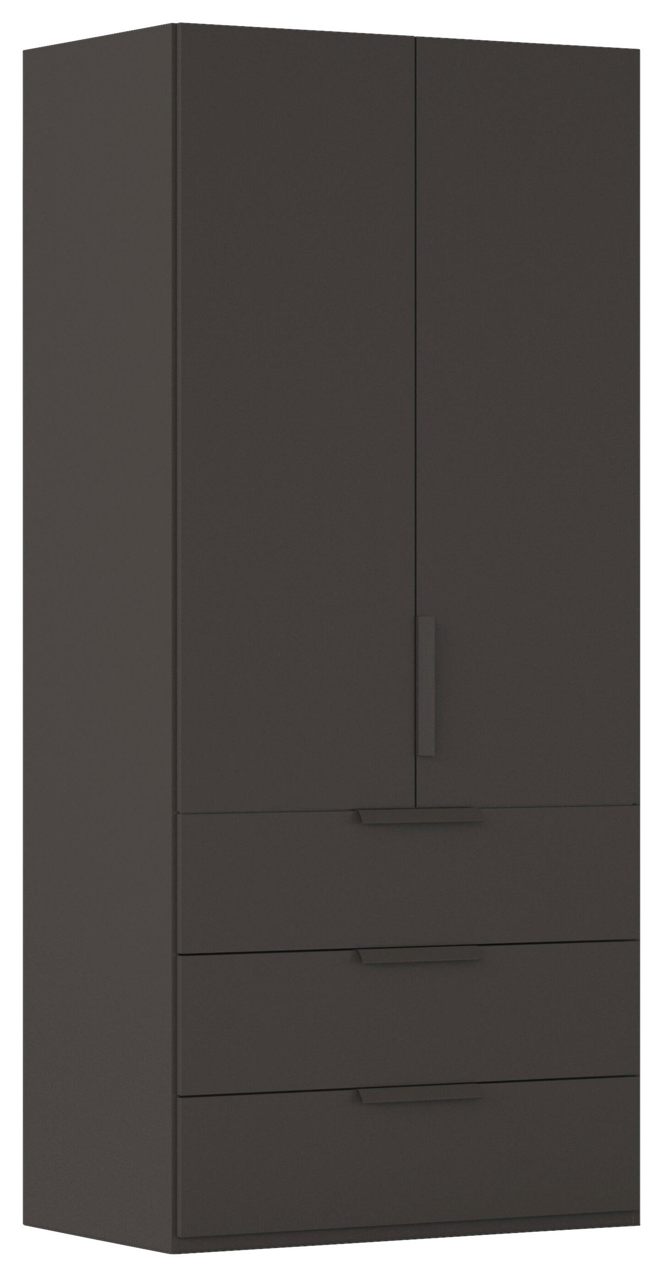 DREHTÜRENSCHRANK 101/235/61 cm,  in Graphitfarben, 2-türig  - Graphitfarben, Basics, Holzwerkstoff/Metall (101/235/61cm) - Novel