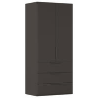 DREHTÜRENSCHRANK 101/235/61 cm,  in Graphitfarben, 2-türig  - Graphitfarben, Basics, Holzwerkstoff/Metall (101/235/61cm) - Novel