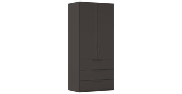 DREHTÜRENSCHRANK 101/235/61 cm,  in Graphitfarben, 2-türig  - Graphitfarben, Basics, Holzwerkstoff/Metall (101/235/61cm) - Novel