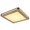 LED-DECKENLEUCHTE 12 W    30/30/7,5 cm  - Weiss/Dunkelbraun, Natur, Holzwerkstoff/Kunststoff (30/30/7,5cm) - Globo
