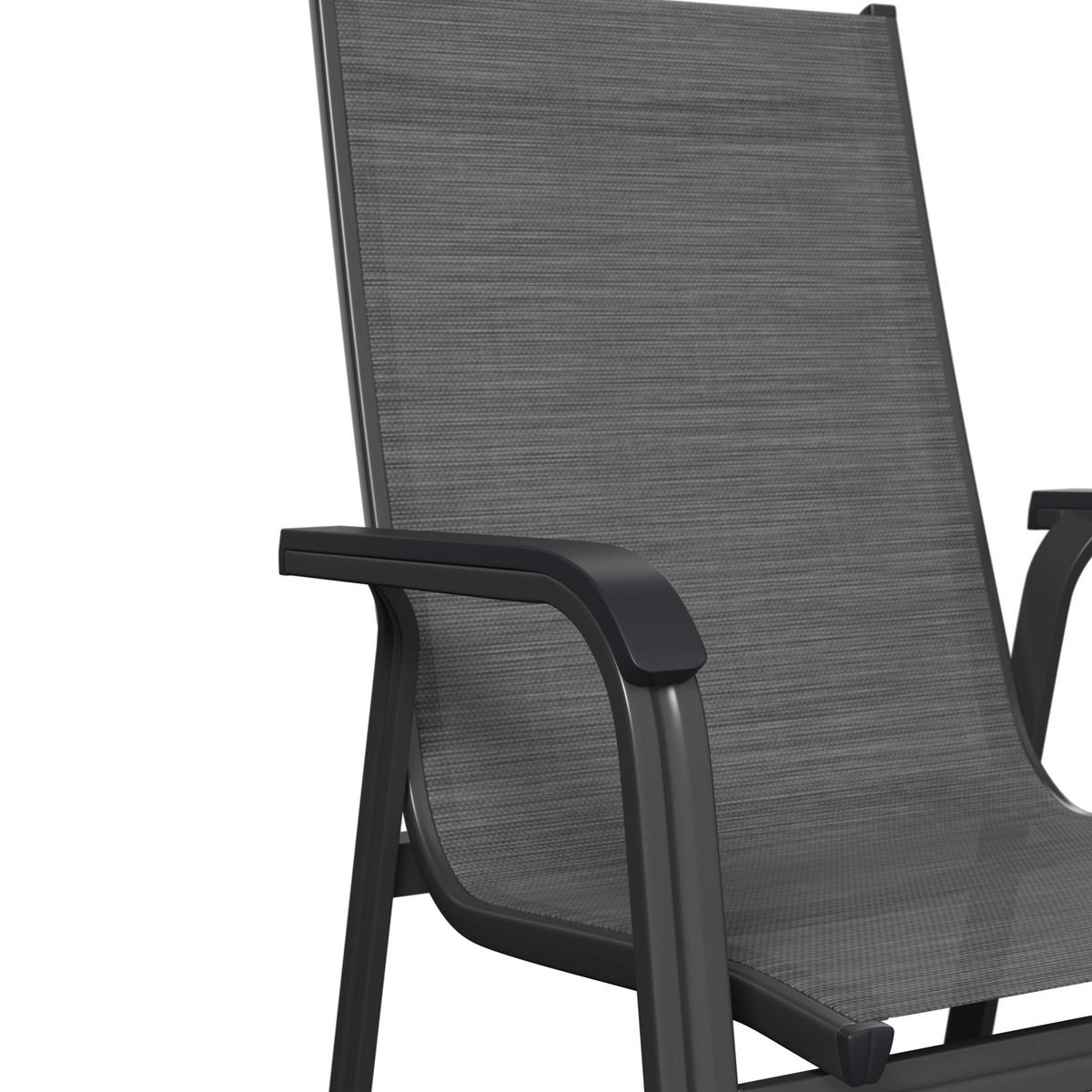 STAPELSTUHL Metall, Textil Anthrazit, Grau  - Anthrazit/Grau, Konventionell, Textil/Metall (65,5/99/69,5cm) - Kettler