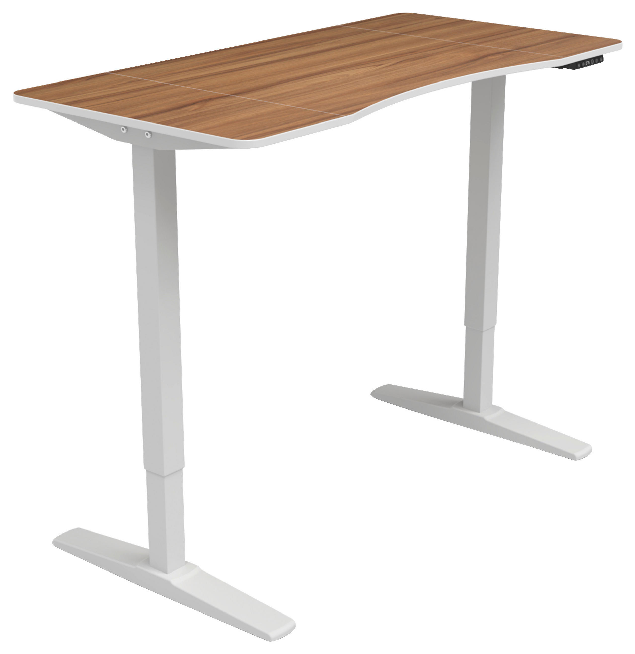 SCHREIBTISCH  in Weiss, Walnussfarben  - Weiss/Walnussfarben, Modern, Holzwerkstoff/Kunststoff (120/75-120/70cm) - MID.YOU