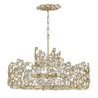 KRONLEUCHTER Anya 61/50.9 cm  - Silberfarben, KONVENTIONELL, Glas/Metall (61/50.9cm) - Elstead Lighting