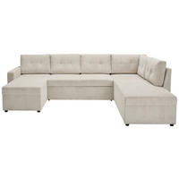 WOHNLANDSCHAFT in Cord Naturfarben  - Schwarz/Naturfarben, Konventionell, Kunststoff/Textil (126/293/155cm) - Ti'me