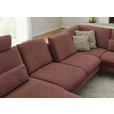 WOHNLANDSCHAFT  in Chenille, Flachgewebe Weinrot  - Weinrot/Schwarz, Design, Textil/Metall (180/344/208cm) - Dieter Knoll