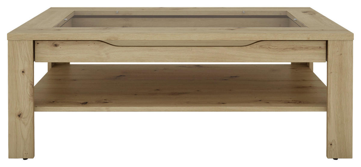 COUCHTISCH in Holzwerkstoff, Glas 110/43/67 cm  - Eiche Artisan, Basics, Glas/Holzwerkstoff (110/43/67cm) - MID.YOU