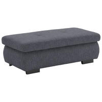 HOCKER in Textil Anthrazit  - Anthrazit/Schwarz, Design, Textil/Metall (138/44/67cm) - Beldomo Style