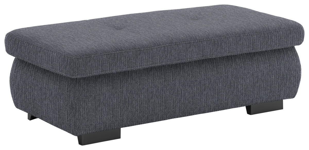 HOCKER in Textil Anthrazit  - Anthrazit/Schwarz, Design, Textil/Metall (138/44/67cm) - Beldomo Style
