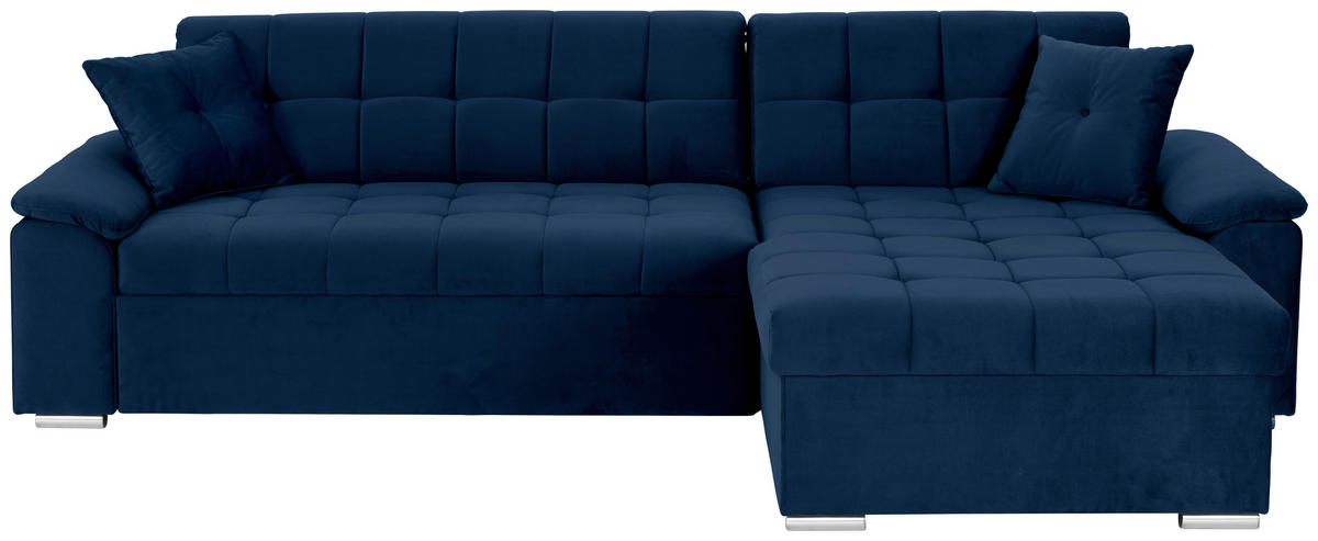 ECKSOFA Blau Zierkissen  - Blau, Trend, Textil (257/167cm) - Livetastic