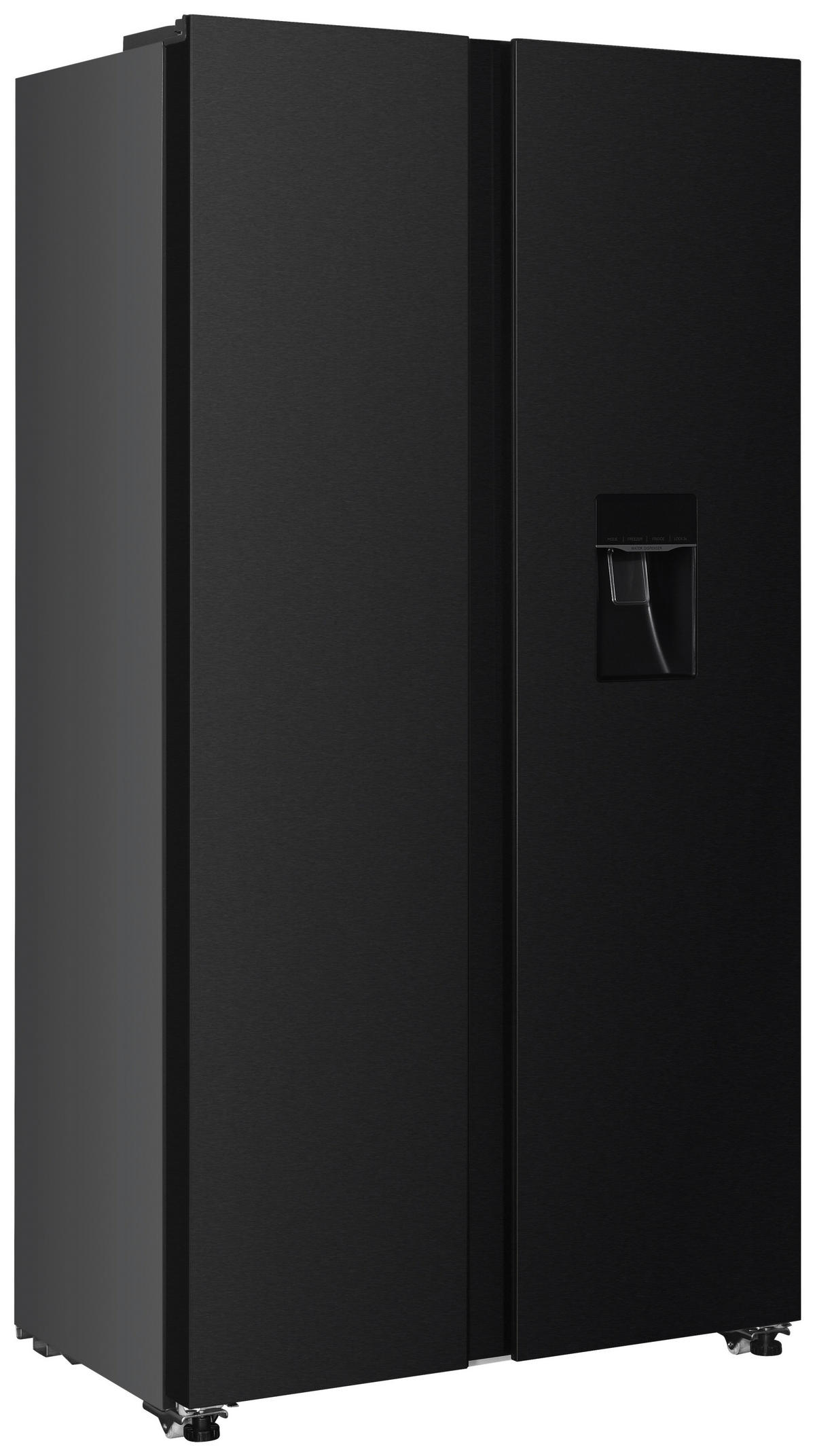 SIDE-BY-SIDE 91/177/59 cm AC178BSWS-16  - Schwarz, Trend, Glas/Kunststoff (91/177/59cm) - Respekta