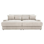 BIGSOFA in Cord Naturfarben  - Schwarz/Naturfarben, MODERN, Kunststoff/Textil (230/85/190cm) - Carryhome