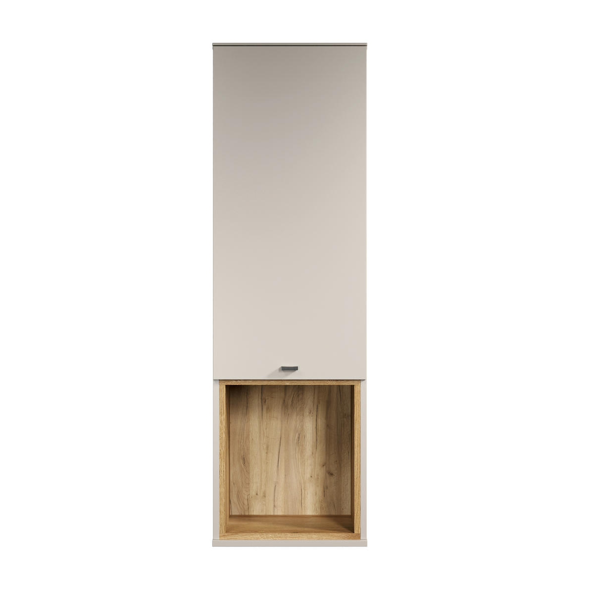 HÄNGEVITRINE in Eichefarben, Kaschmir   - Kaschmir/Eichefarben, Basics, Holzwerkstoff/Metall (40/130/37cm) - MID.YOU