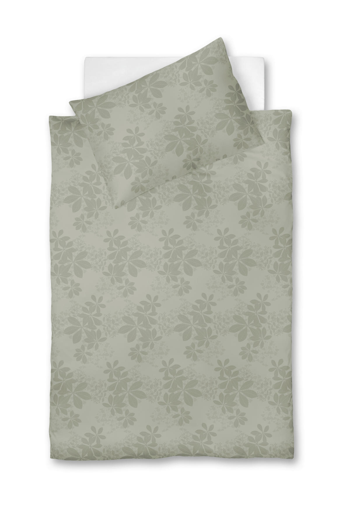 POSTELJNINA Opal 140/200 cm damast olivno zelena   - olivno zelena , Konvencionalno, tekstil (140/200cm) - Fleuresse